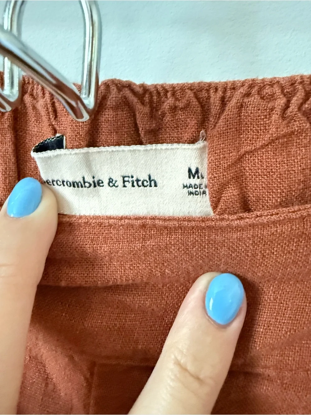 Abercrombie High Waist Linen Wide Leg Pants